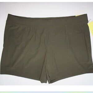 Men's 2XL Shorts Dark Green Drawstring Waist Zip Pocket XXL All in Motion